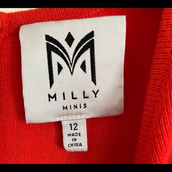 Red orange Milly Minis dress in excellent condition. - Picture 2 of 4
